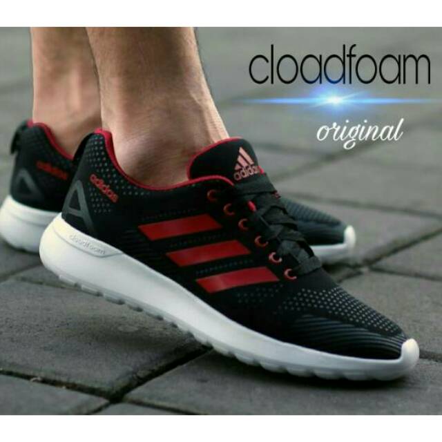 adidas RUNNING Sepatu Response Run Pria Hitam  Merah