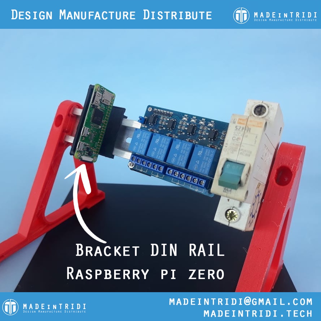 DIN Rail Mounting Raspberry pi ZERO Mount Bracket DIN RAIL pi zero