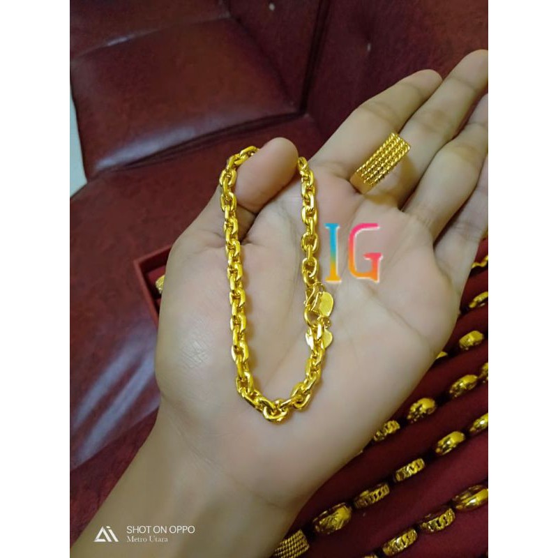 set gelang nori cincin lilit sepuhan