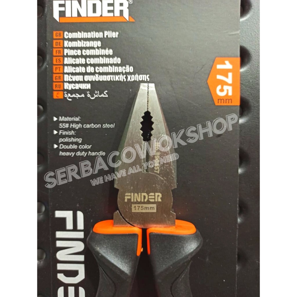 Finder Tang Kombinasi Jepit 7 Inch Linesman PLiers 7 Inci Heavy Duty Termurah Berkualitas