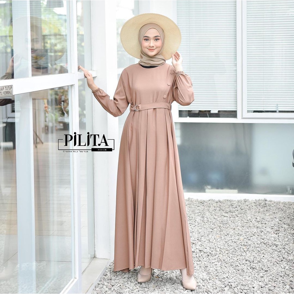 IL - Mahya Dress Gamis Wanita Muslim | Maxy Dress Wanita Belt Terkini