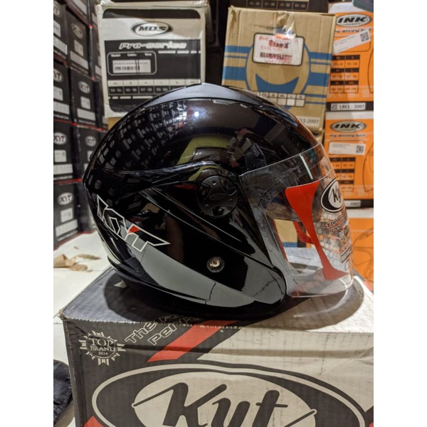 HELM KYT SCORPIO BLAK DOUBLE VISOR