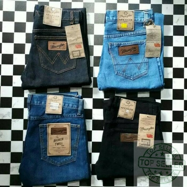 (Celana Murah) Celana Jeans Panjang Pria Basic Big Size Jumbo Wrengler Levis |DXT