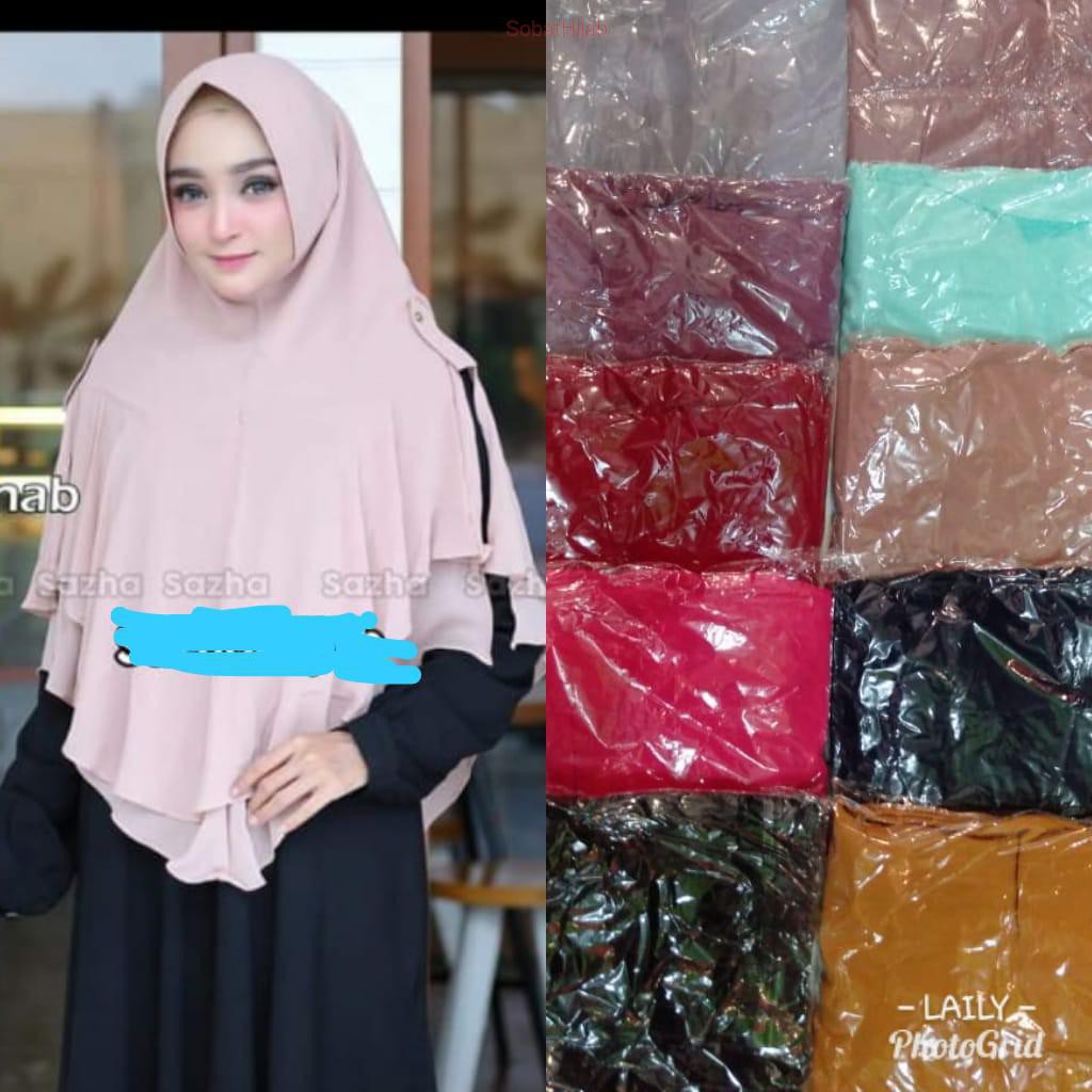 Jilbab Kerut Kancing KAnan Kiri / hijab Kerut Kancing KK / Jilbab Kerut Best seller Terlaris