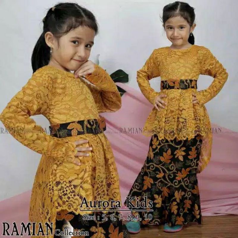 SETELAN KEBAYA ANAK AURORA / KEBAYA ANAK PINGUIN / KEBAYA ANAK SD / KEBAYA KARTINI