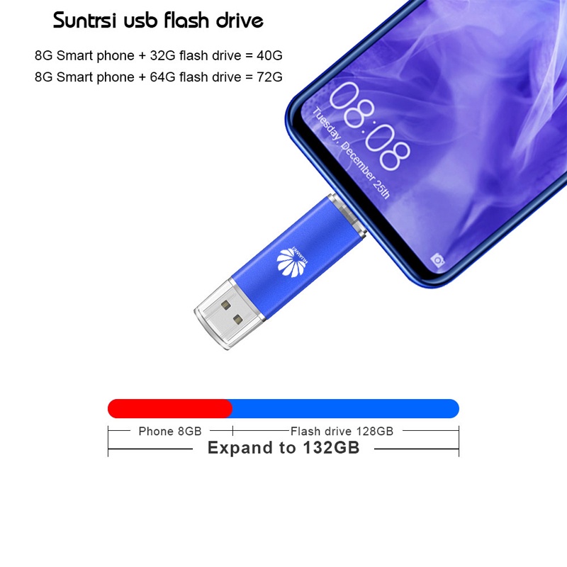 Huawei micro OTG Flash Drive 4GB / 8GB / 16GB / 32GB / 64GB / 128GB / 256GB / 512GB / 1tbtb Multifungsi Untuk Komputer