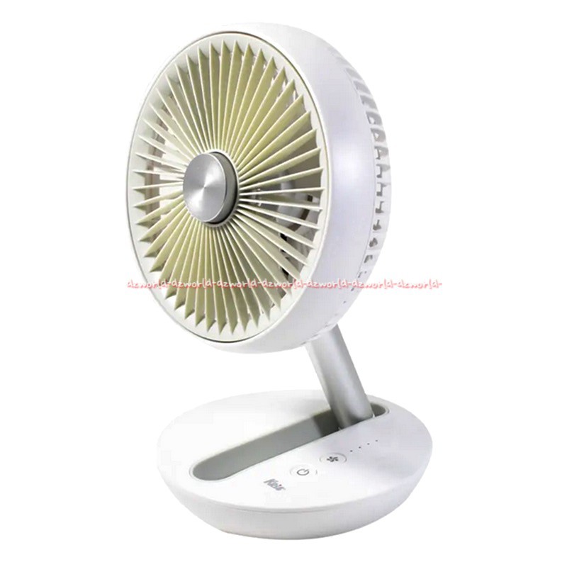 Kris rechargeable fan table Black Kipas Angin meja bisa berputar USB Black White Bisa Di Lipat