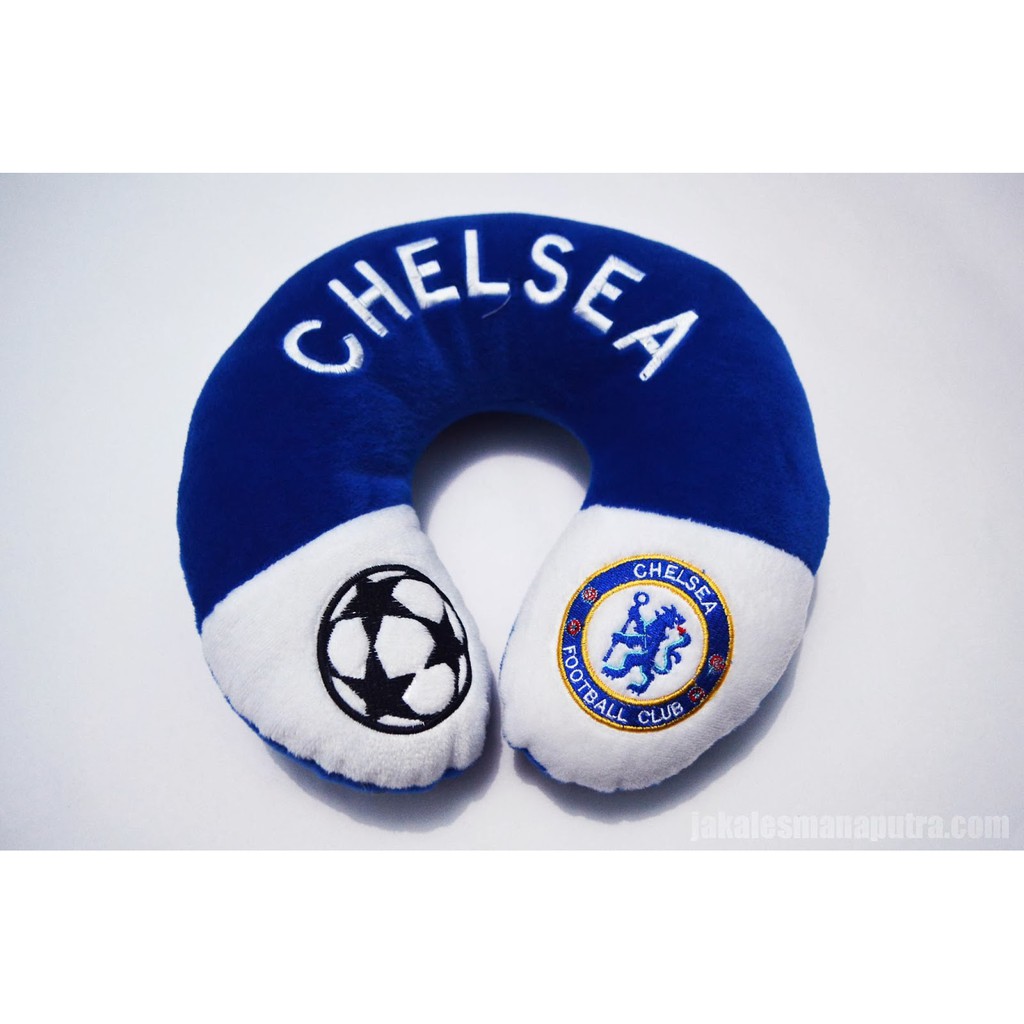 Bantal Leher Club London Biru