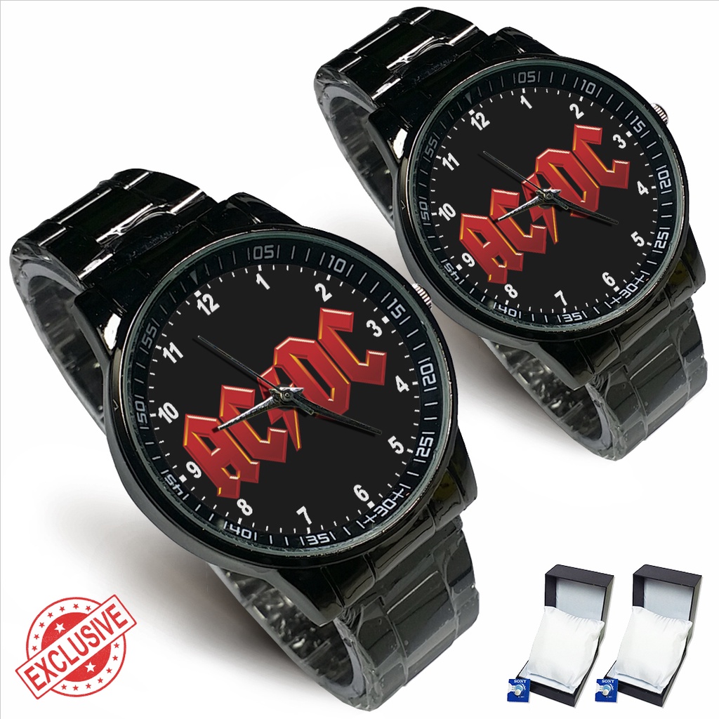 Jam Tangan Rantai Couple ROCK N ROLL AC/DC - 4 (Awesome)