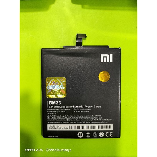 Batre | Battery | Batrai Xiaomi BM 33 | Mi 4i Original