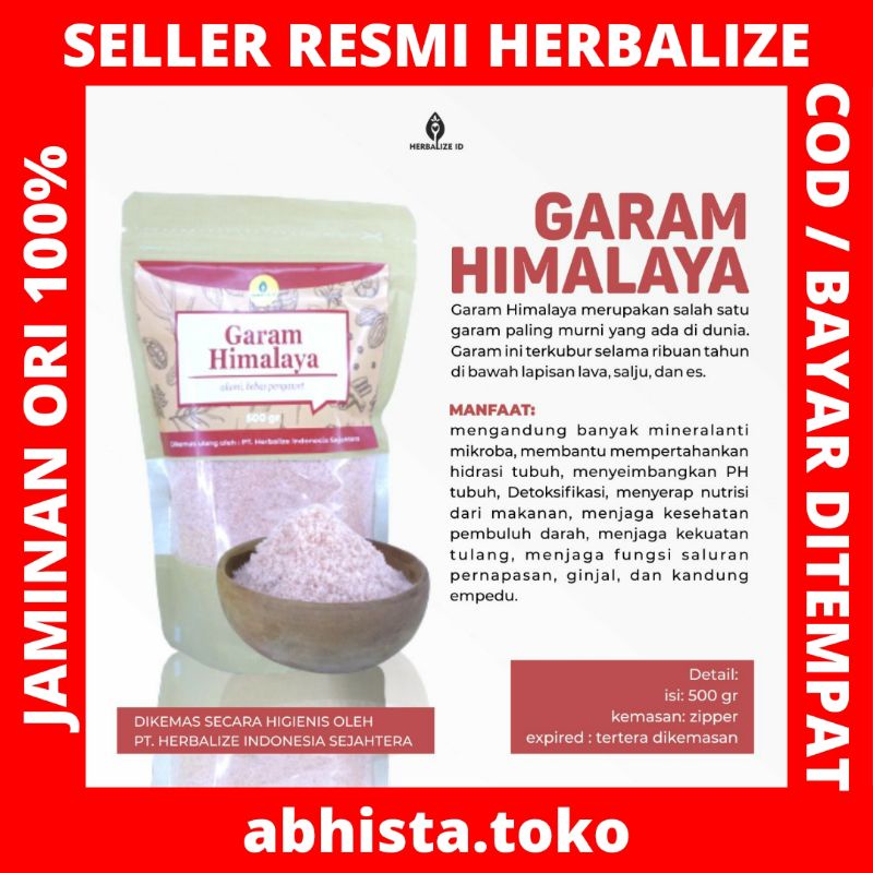 

HIMALAYAN SALT HIMSALT GARAM HIMALAYA HERBALIZE 500gr