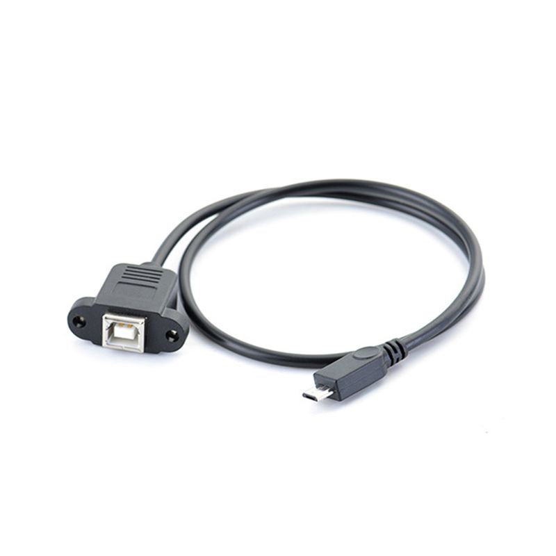 VIVI   30/50cm Micro USB Male to USB2.0 B Type Female Adapter Cable Panel Mount Hole