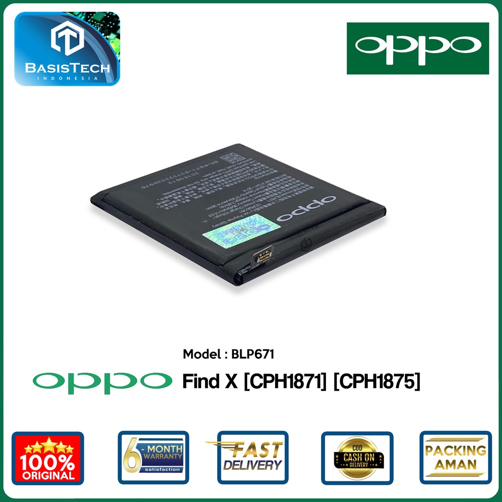 BATERAI OPPO FIND X CPH1871 CPH1875 - BLP671 - ORI