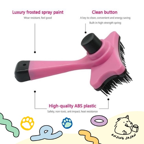 Sisir Pembersih / Perawatan Bulu Anjing Kucing | Sikat Hewan Tombol | Sisir Grooming Anjing dan Kucing | Sisir Anjing | Sisir Kucing | Pet Comb | Pet Brush