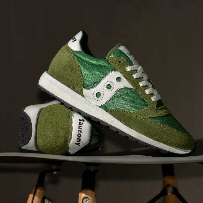 Sepatu Sneakers Pria Original Soucony Jazz Vintage Green White Sp98972