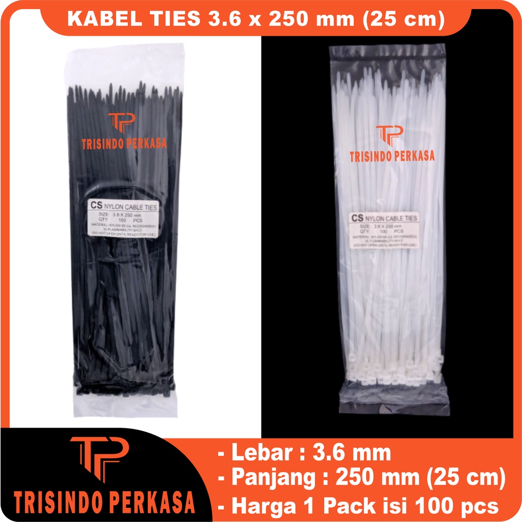 Kabel Ties Cable Tie 3.6 x 250mm (25cm)