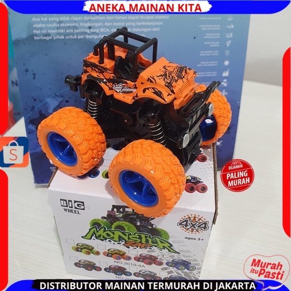 (BISA COD) Mainan Anak Monster Zap stunt Mainan Mobil Jip Zap Jeep Zep Jep Truck Off Road 4 Drive Inertial Bigfoot Jeep Toys 360 derajat