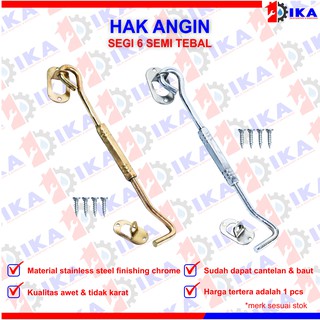 HAK ANGIN CANTOLAN  PENAHAN JENDELA TEBAL  JUMBO 8 INCH 