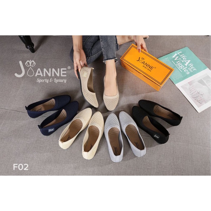 JOANNE FLYKNIT FLAT SHOES #F02