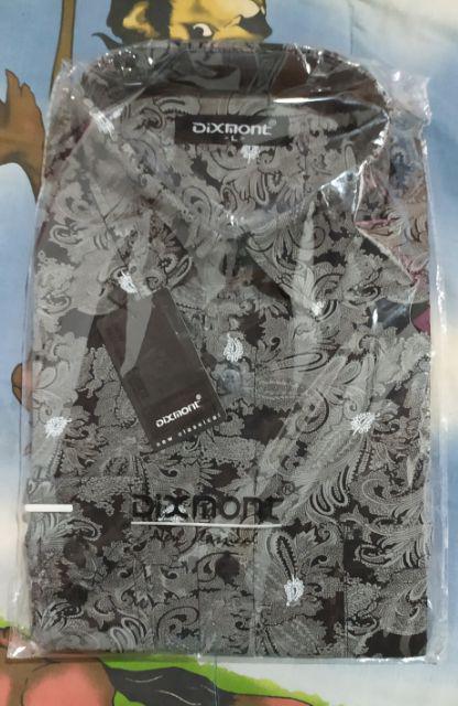 Kemeja Batik Pria Lengan Panjang Bl08 Katun Modern Dixmont Semi Slimfit Premium