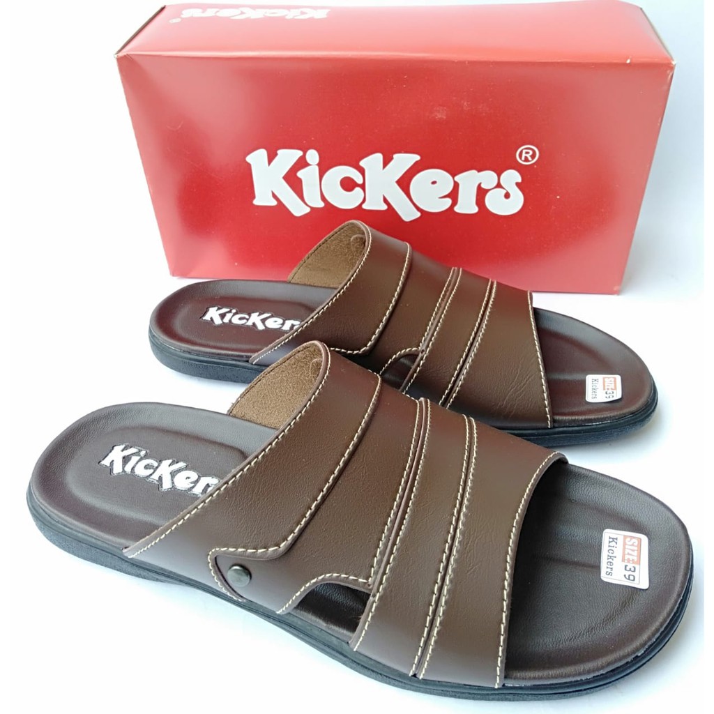 Kickers sandal pria selop slide original casual kasual dewasa terbaru murah kekinian berkualitas COD