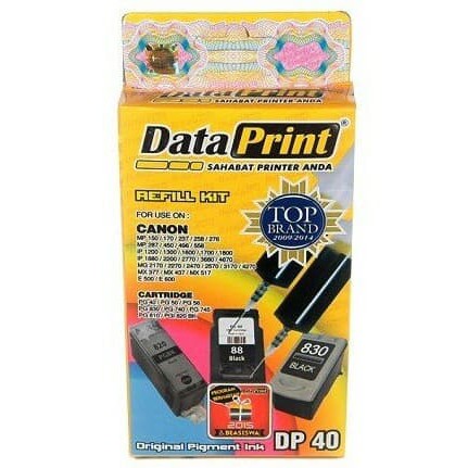 REFILL KIT Data Print Canon Printer DP40 Black / Hitam DATAPRINT DP 40 LENGKAP JARUM SUNTIK