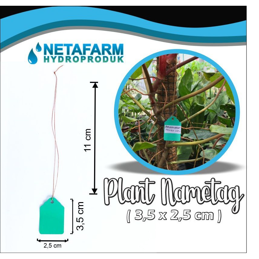 

Plant Nametag / Label Tanaman Bertali 3,5 x 2,5 cm - set 10 pcs