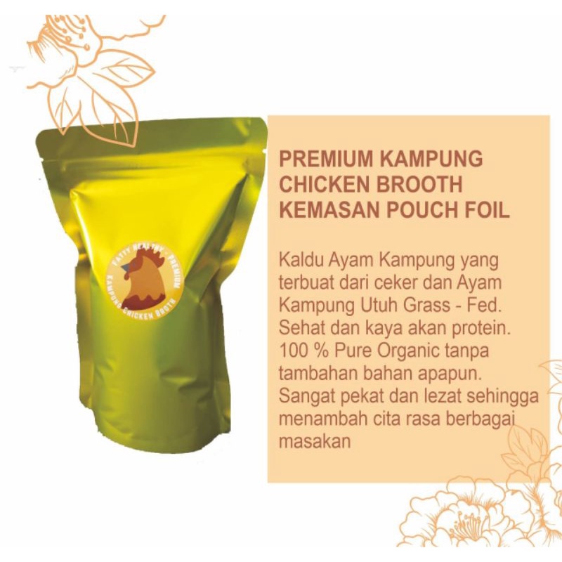 

Premium Kampung Chicken Broth FATTY HEALTHY | Kaldu Ayam Kampung - Pouch Foil