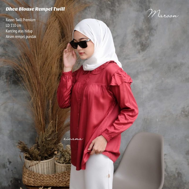 DHEA BLOUSE / Blouse Wanita RAYON TWILL / Blouse Polos / Blouse Rempel Twill