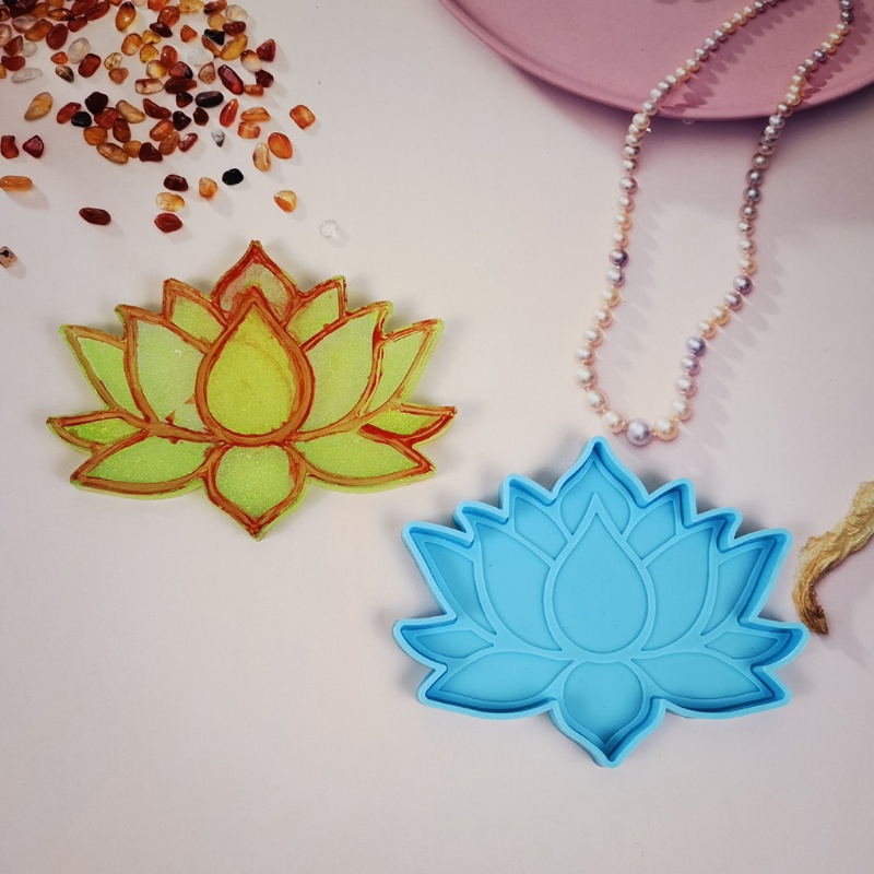 Siy 4pcs Cetakan Tatakan Gelas Bentuk Bulat Bahan Silikon Untuk Kerajinan Tangan DIY