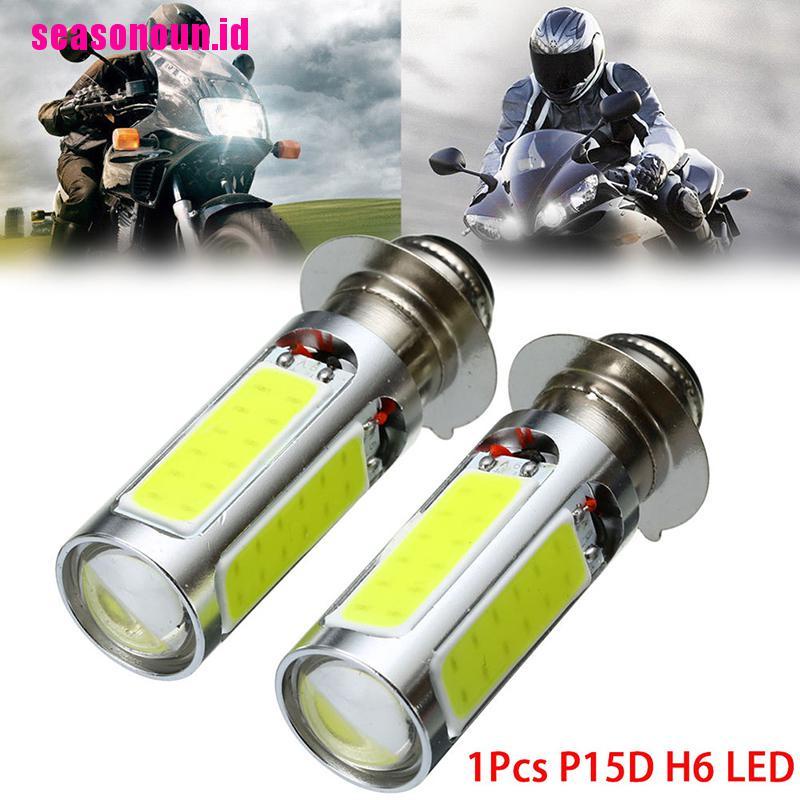 【seasonoun】1X white cOB LED motor bike/ATV headlight bulb fog light H6M PX15d P