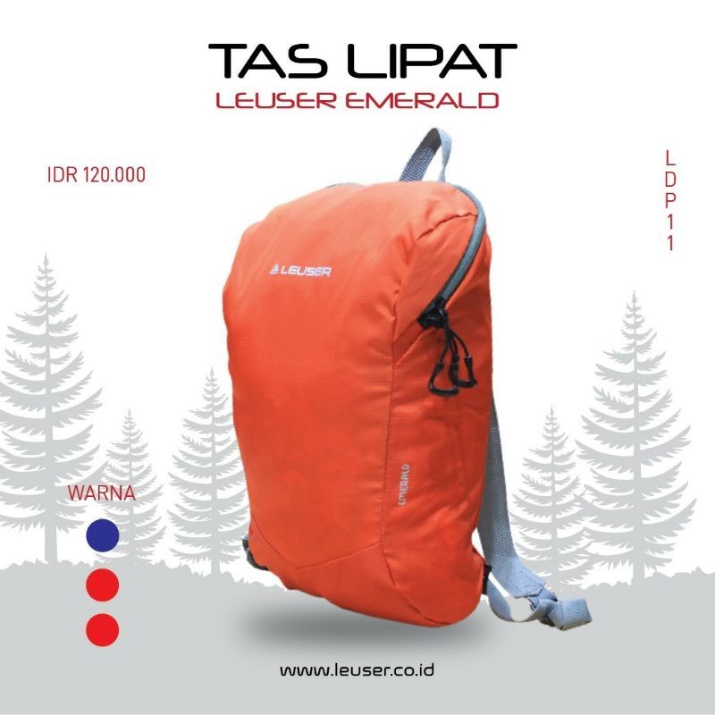 Tas Ransel Lipat Leuser Emerald Original