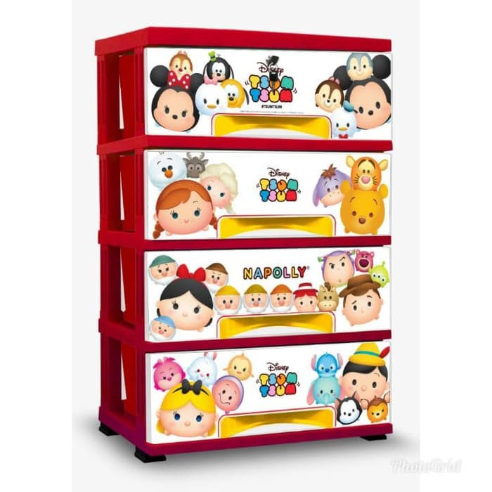 Lemari Laci Plastik DSC 4Q TSUMTSUM NAPOLLY  65x39x95 cm