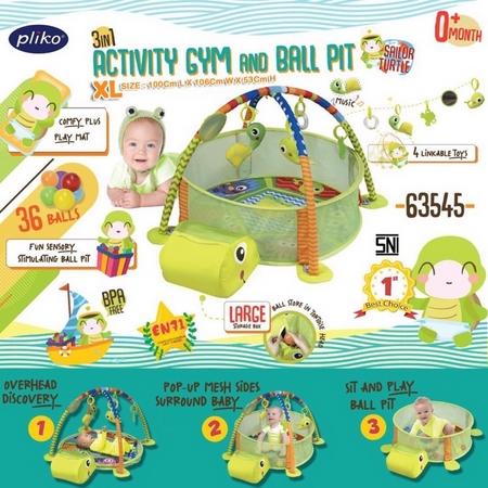 PMAT23 PLAYMAT PLAYGYM  BOLA PLIKO 3IN1 ACTIVITY GYM AND BALL PIT