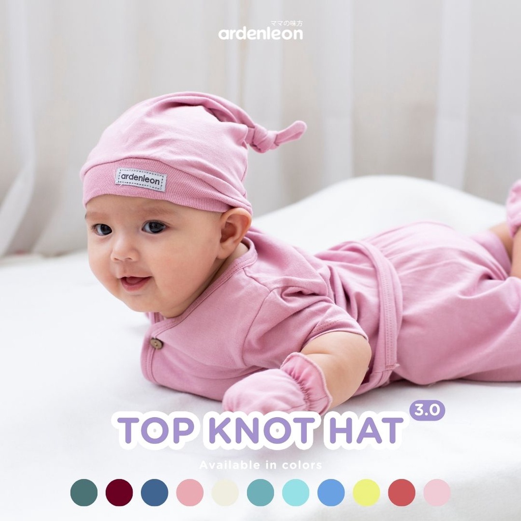 Topi Bayi Polos ARDENLEON Baby Top Knot Hat Bayi