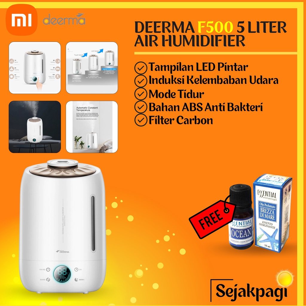 Deerma Air Humidifier DEM-F500 Mist Maker Mute Purifier 5L 220V