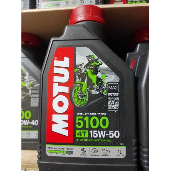 OLI MOTUL 5100 4T 15W-50 1L (PRODUK DI JAMIN ASLI )