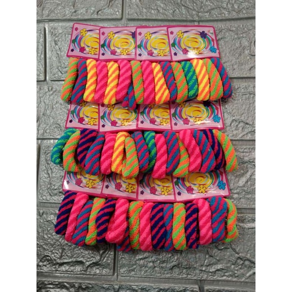 ikat rambut motif wall salur 48 pcs