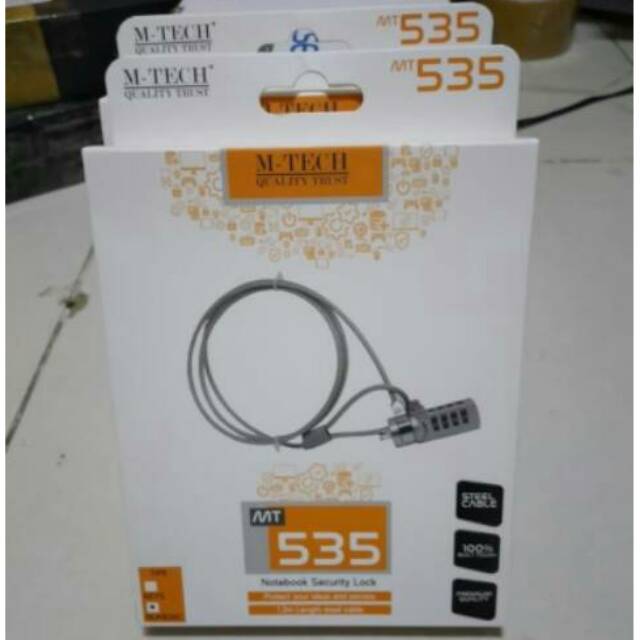 M-tech 535 MT Kunci Laptop Numerik Pin Gembok / kunci gembok laptop model Rantai