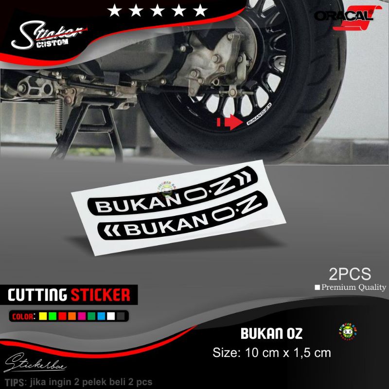 sticker velg bukan oz bahan cutting sticker isi 2pcs