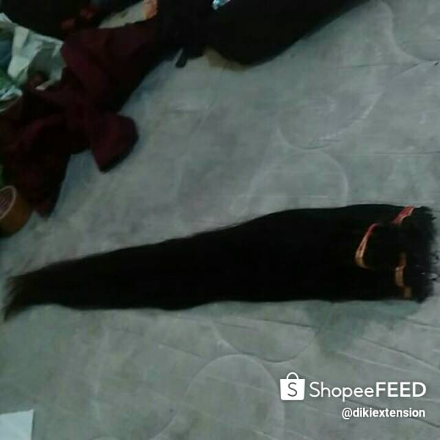 Hair extension 70cm,natural,100 helai,human hair