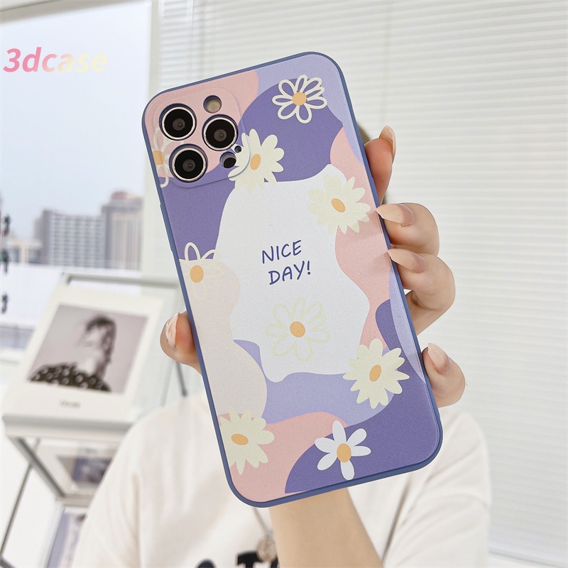 Fashion Contrasting Flowers Silicone Case OPPO Reno 5 4 5F 4F A54 A15 A5S A3S A16 A95 A7 A5 A9 A31 A53 2020 A12 A1K A74 A15S A52 A11K A92 A35 A11 A93 A32 A72 A94 A53S F17 PRO A16S A12S A12E A33 Y20 Y12 5 5i C3 C25 C12 A12