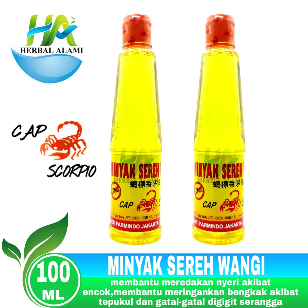 Minyak Sereh Wangi Cap Scorpio 100 ml - obat encok, gigitan serangga