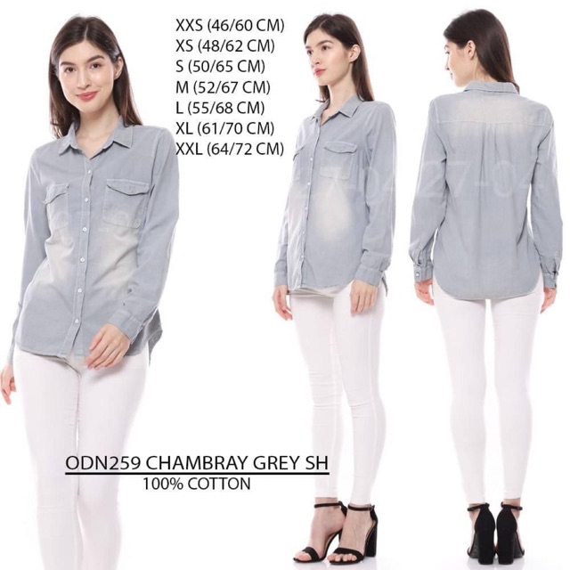 Kemeja Wanita Chambray branded OLD NAVY original