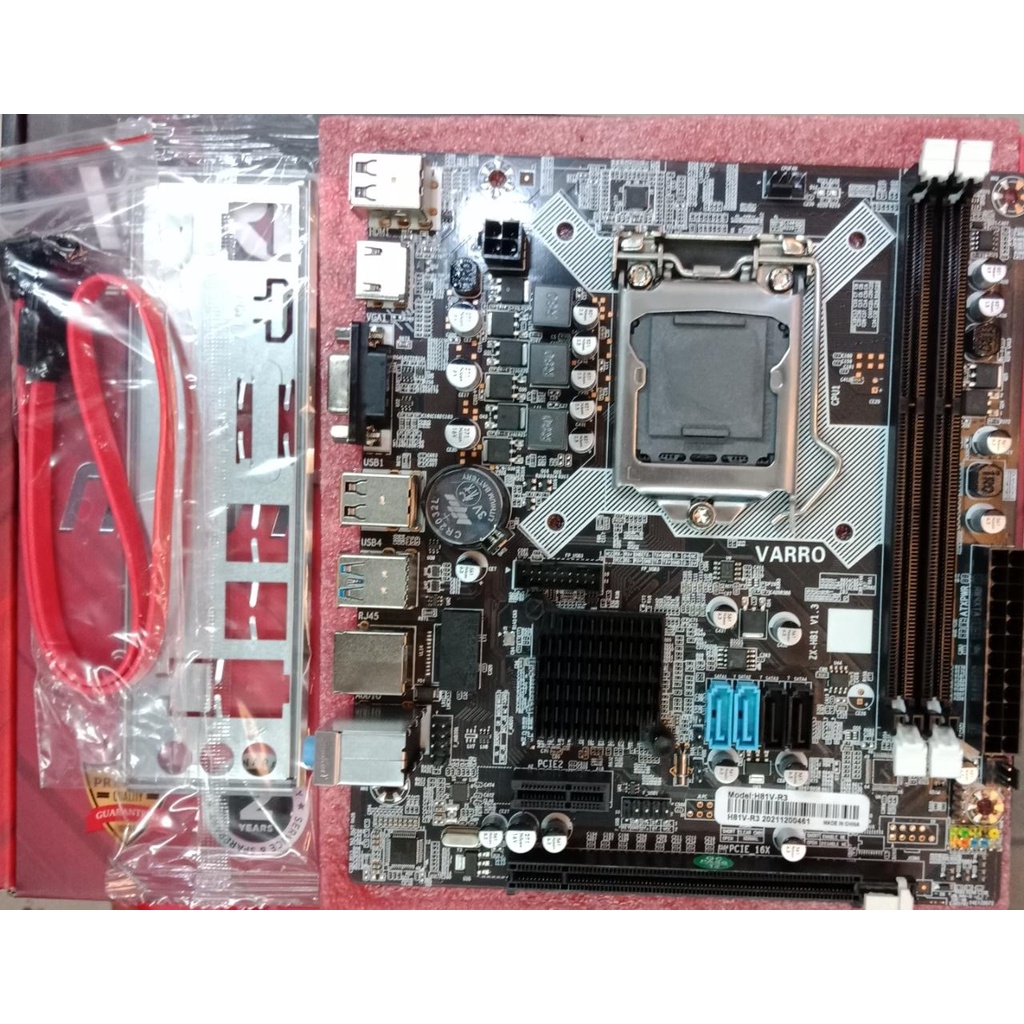 Motherboard VARRO H81 Socket LGA 1150 Support Proccesor Intel Core i3, i5, i7 GENERASI 4 &amp; 5