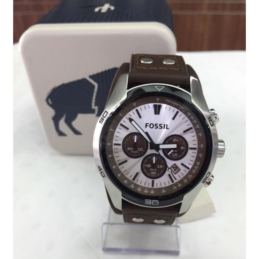 JAM TANGAN PRIA FOSSIL CH2565 BROWN WHITE ORIGINAL