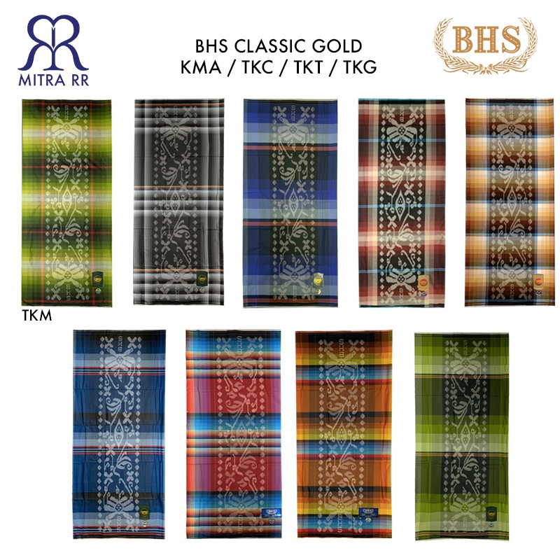Sarung BHS Classic Gold TKC TKM TKT TKG KMA Sarung Tumpal Kembang Tenun Dewasa