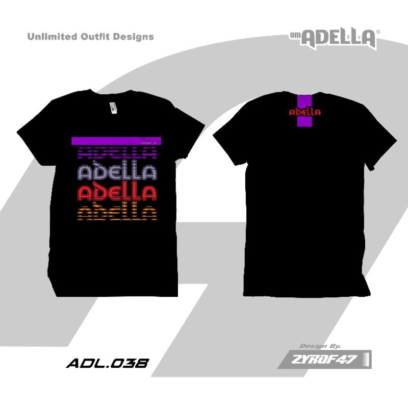 Kaos Adella Original 100% by Zyrof Kode-038