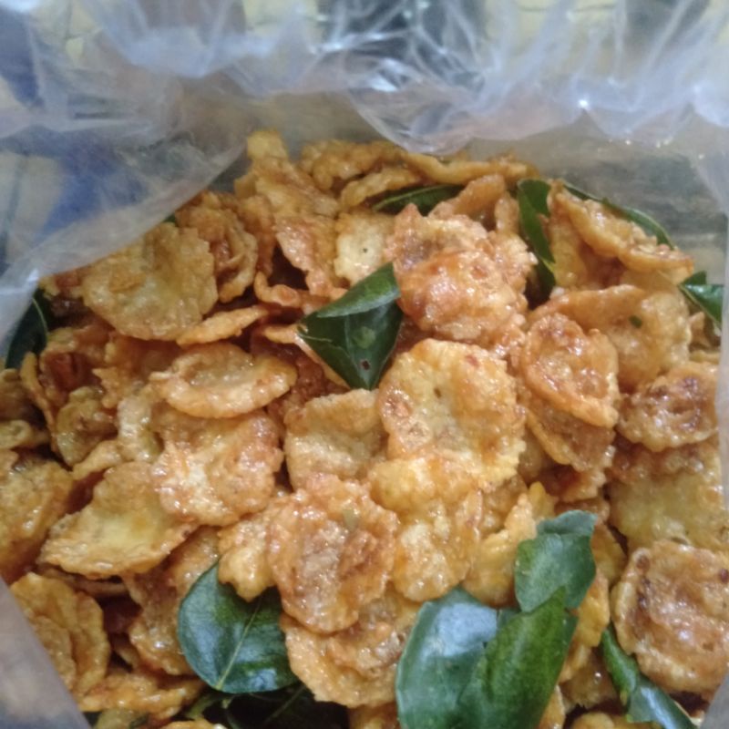 

250 gr belinjo blinjo daun jeruk camilan snack kiloan manis pedes