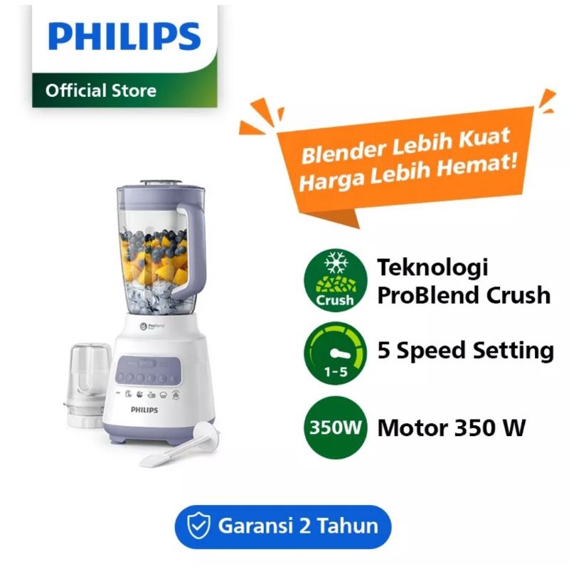 Blender philips original HR2221 2l plastik Baru garansi resmi FREE BUBLE